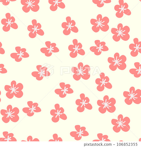 Floral vintage seamless pattern. Hippie flower power retro textile print. Groovy botanical wallpaper Floral vintage seamless pattern. Hippie flower power retro textile print. Groovy botanical wallpaper 106852355