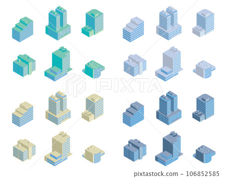Isometric skyscraper set Isometric skyscraper set 106852585