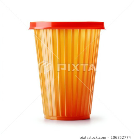 Trash Plastic Container Isolated on White Background. Generative ai 106852774