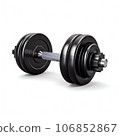Dumbell isolated on white background 106852867