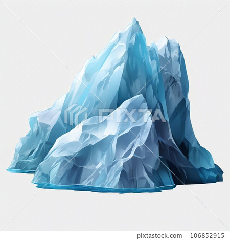 Iceberg Isolated on White Background. Generative ai Iceberg Isolated on White Background. Generative ai 106852915
