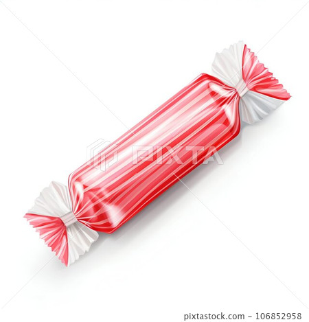 Candy in a Wrapper Isolated on White. Generative ai Candy in a Wrapper Isolated on White. Generative ai 106852958
