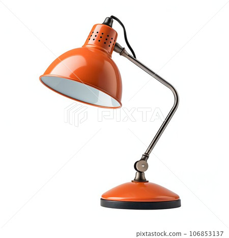 Bright Color Table Lamp in Loft Style Isolated on White Background. Generative ai 106853137