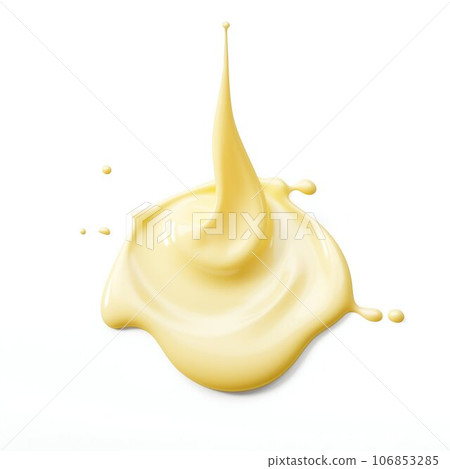 Creamy Mayonnaise Drop Highlighting Its Texture. Generative ai Creamy Mayonnaise Drop Highlighting Its Texture. Generative ai 106853285