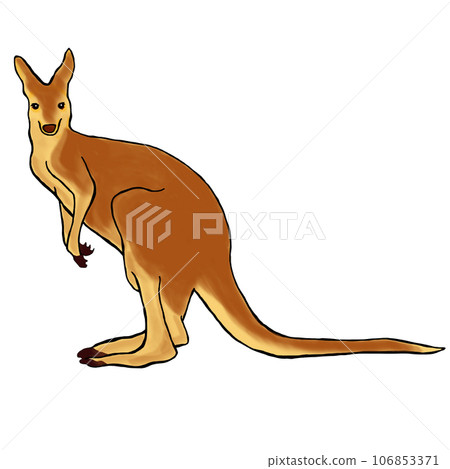 Simple kangaroo illustration - Stock Illustration [106853371] - PIXTA