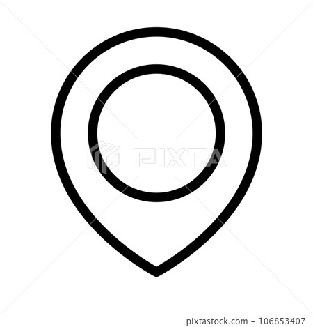 Simple map pin icon. Location pin. vector. 106853407