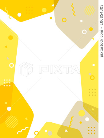 Geometric graphic frame yellow - Stock Illustration [106854305] - PIXTA