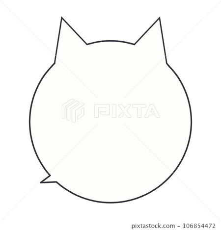 Cat ear speech bubble white Cat ear speech bubble white 106854472
