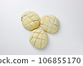 melon bread on white background 106855170