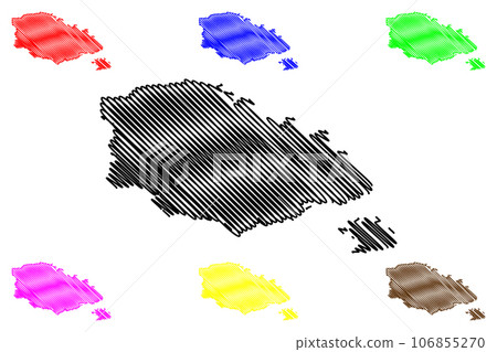Gozo Region (Republic of Malta, Gozo and Comino island, archipelago, Regions of Malta) map vector illustration, scribble sketch Regjun Ghawdex map Gozo Region (Republic of Malta, Gozo and Comino island, archipelago, Regions of Malta) map vector illustration, scribble sketch Regjun Ghawdex map 106855270