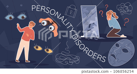 Personality Disorders Flat Collage 106856254