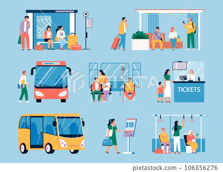 Bus Stop Flat Set Bus Stop Flat Set 106856276