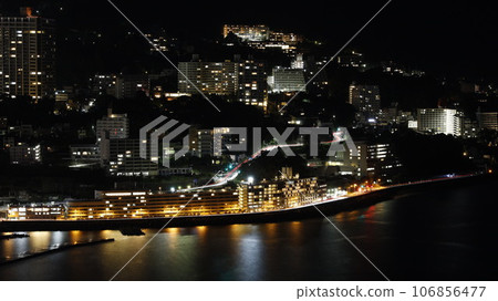 Night view of Atami City, Shizuoka Prefecture, commonly known as the "Naples of the East", photographed near Atami Castle in the same city Night view of Atami City, Shizuoka Prefecture, commonly known as the "Naples of the East", photographed near Atami Castle in the same city 106856477