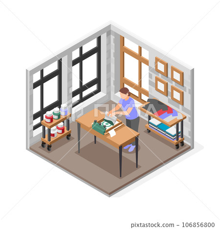 Silk Screen Printing Isolated Object 106856800