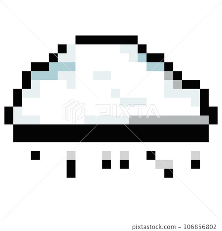 Cloud icon, pixel art Cloud icon, pixel art 106856802