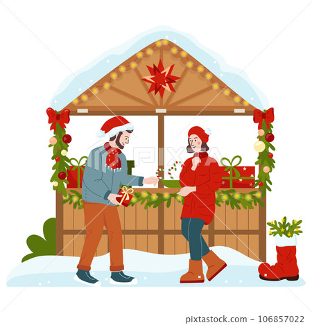 Christmas Fair Couple Composition 106857022