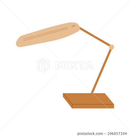 Lighting devices for decorating any home interior. Table LED lamp. Interior design. Vector flat illustration... 106857104