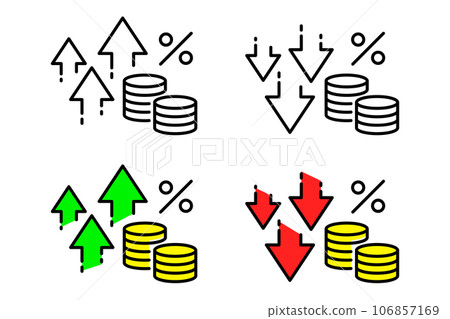 Stock prices are 2024 on the rise clipart