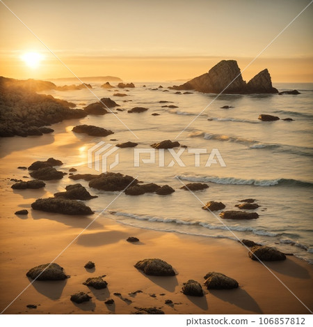 Beautiful sunset at the beach Beautiful sunset at the beach 106857812