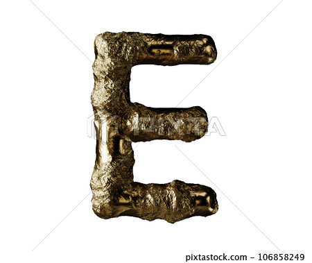 Letters made of raw gold Letters made of raw gold 106858249