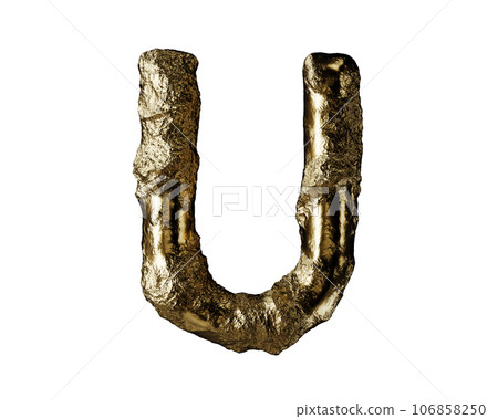 Letters made of raw gold Letters made of raw gold 106858250