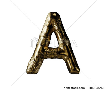 Letters made of raw gold 106858260