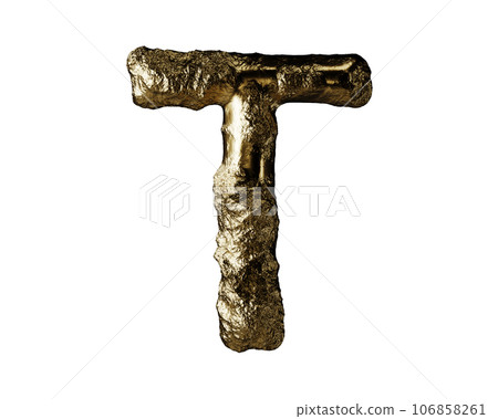 Letters made of raw gold 106858261