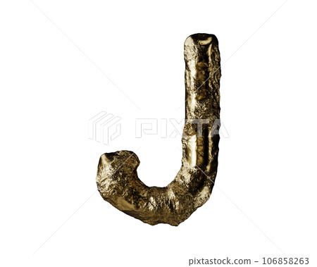 Letters made of raw gold 106858263