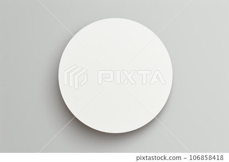 White Round blank sticker 106858418