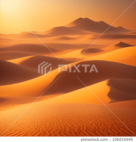 Sand dunes in the Sahara desert Sand dunes in the Sahara desert 106858499