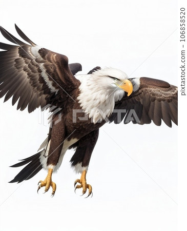 Bald Eagle isolated on white background Bald Eagle isolated on white background 106858520