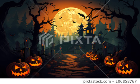 Halloween illustration background. Halloween illustration background. 106858767