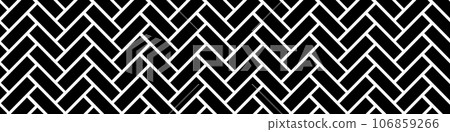 Black and white herringbone pattern with chevron design. zigzag tiles for seamless repetition. for print, stripes. Flat vector illustrations isolated in background. Black and white herringbone pattern with chevron design. zigzag tiles for seamless repetition. for print, stripes. Flat vector illustrations isolated in background. 106859266