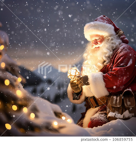 Santa's Mountain Glow 106859755