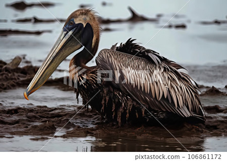 Devastating effects of oil spills on wildlife - Generative AI Devastating effects of oil spills on wildlife - Generative AI 106861172