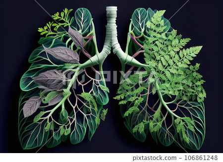 The Power of Plants: Green Plant Lungs - Generative AI 106861248