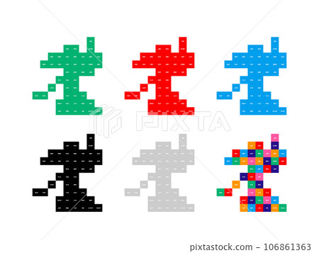 Municipality map_Kumamoto Prefecture_Deformation-03 Municipality map_Kumamoto Prefecture_Deformation-03 106861363