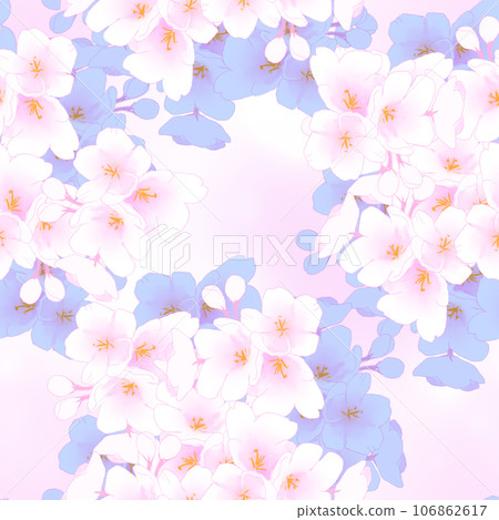 Cherry blossom seamless wallpaper, background 106862617