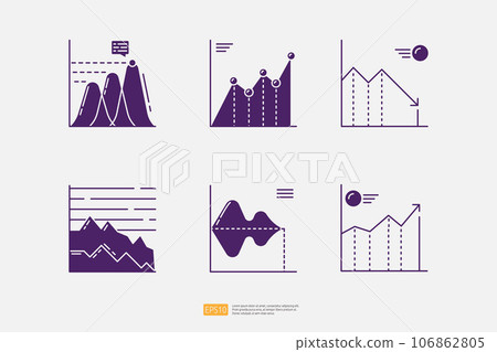 Increase Growth and Decrease Reduction Curve Chart. Business Finance Chart and Graph Infographic Solid Glyph Vector Illustration Icon Set Increase Growth and Decrease Reduction Curve Chart. Business Finance Chart and Graph Infographic Solid Glyph Vector Illustration Icon Set 106862805