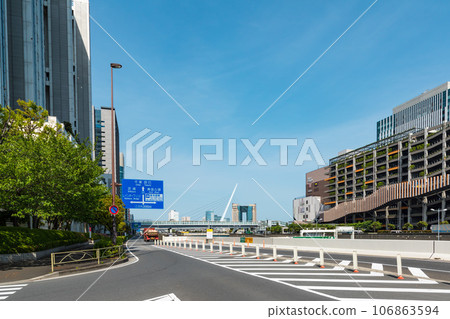(Tokyo - Cityscape) Blue sky and Odaiba area 1 106863594