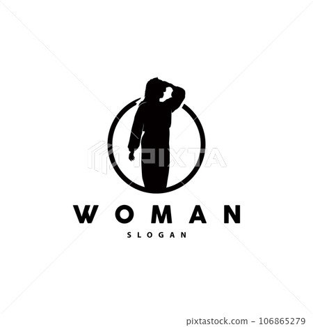 Woman Logo, Beauty And Elegance Design Vector, Template, Illustration, Silhouette 106865279