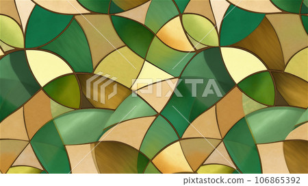 Generative AI, An abstract pattern inspired by nature in shades of green and brown 106865392