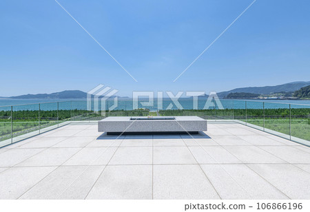 岩手縣陸前高田市高田松原海嘯重建紀念公園內設置的花架 岩手縣陸前高田市高田松原海嘯重建紀念公園內設置的花架 106866196