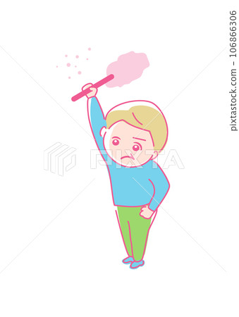 Stock Illustration: Spring cleaning icon_year-end_elderly Stock Illustration: Spring cleaning icon_year-end_elderly 106866306