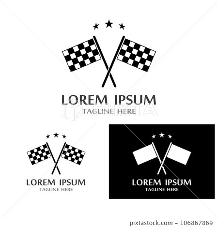 Race flag icon, simple design illustration vector template Race flag icon, simple design illustration vector template 106867869