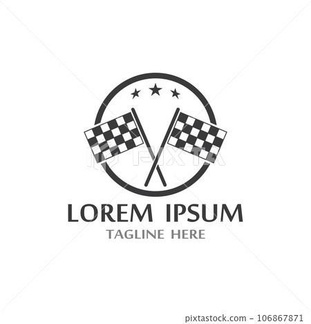 Race flag icon, simple design illustration vector template Race flag icon, simple design illustration vector template 106867871