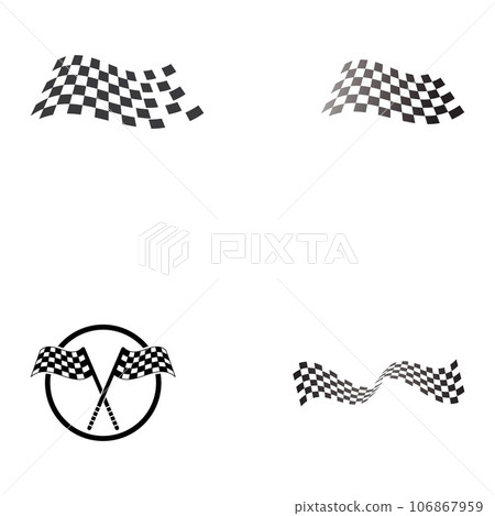 Race flag icon, simple design illustration vector template Race flag icon, simple design illustration vector template 106867959