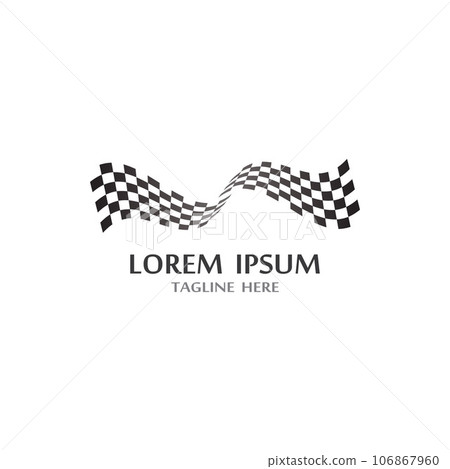 Race flag icon, simple design illustration vector template Race flag icon, simple design illustration vector template 106867960