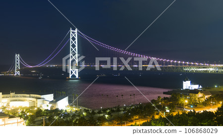 燈光明石海峽大橋 / 明石海峽大橋,日本 燈光明石海峽大橋 / 明石海峽大橋,日本 106868029