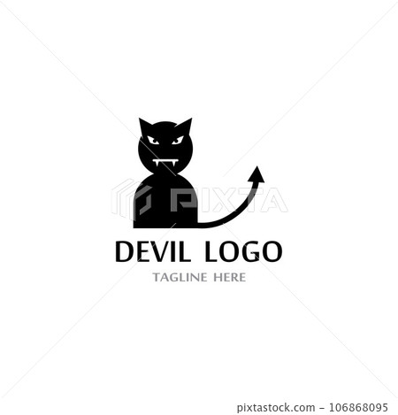 Devil horn Vector icon 106868095